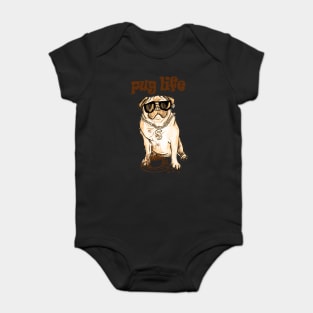 pug life coffee Baby Bodysuit